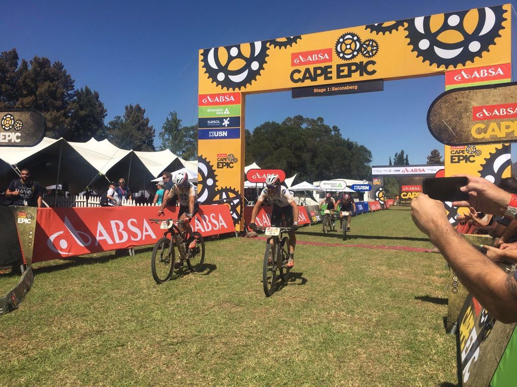 Gawiecombrinck's tweet photo. Tough day out @CapeEpic . Good legs, bad luck. Tomorrow we fight again! https://t.co/23kK98wcm0
