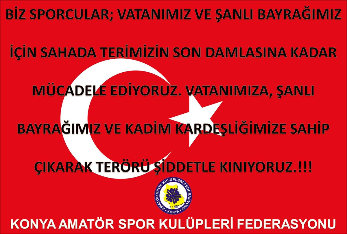 KonyaAskf's tweet photo. TERÖRÜ ŞİDDETLE KINIYORUZ.!!! https://t.co/UYYiR3FnfY https://t.co/uQYmydyzY6