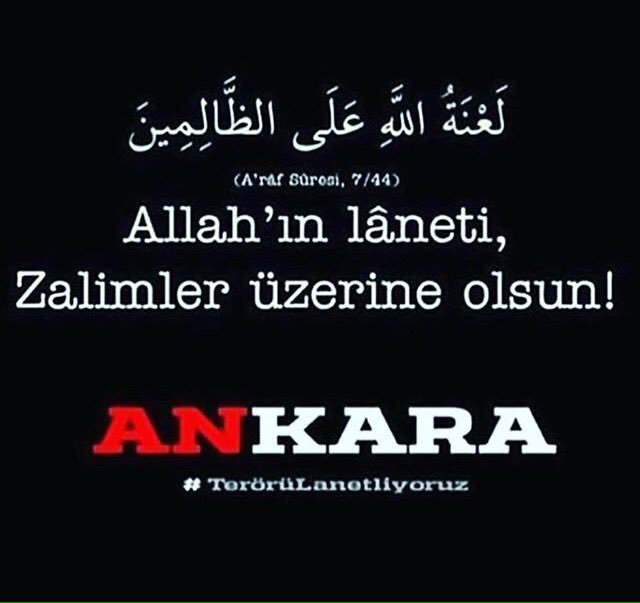 34 cana kıyıldı bugün..
Sırf Birileri Siyasi malzeme yapıp Hükümeti suçlasın diye... #Ankara  #TeröreYenilmeyeceğiz