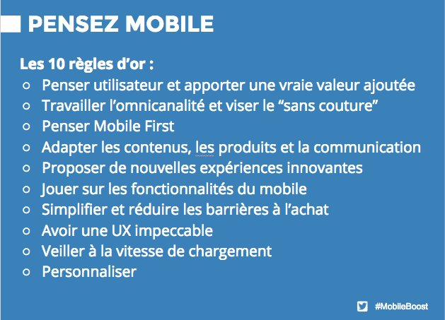 VeroColbert's tweet image. Pensez mobile : les 10 règles d'or #MobileBoost #MBAMCI