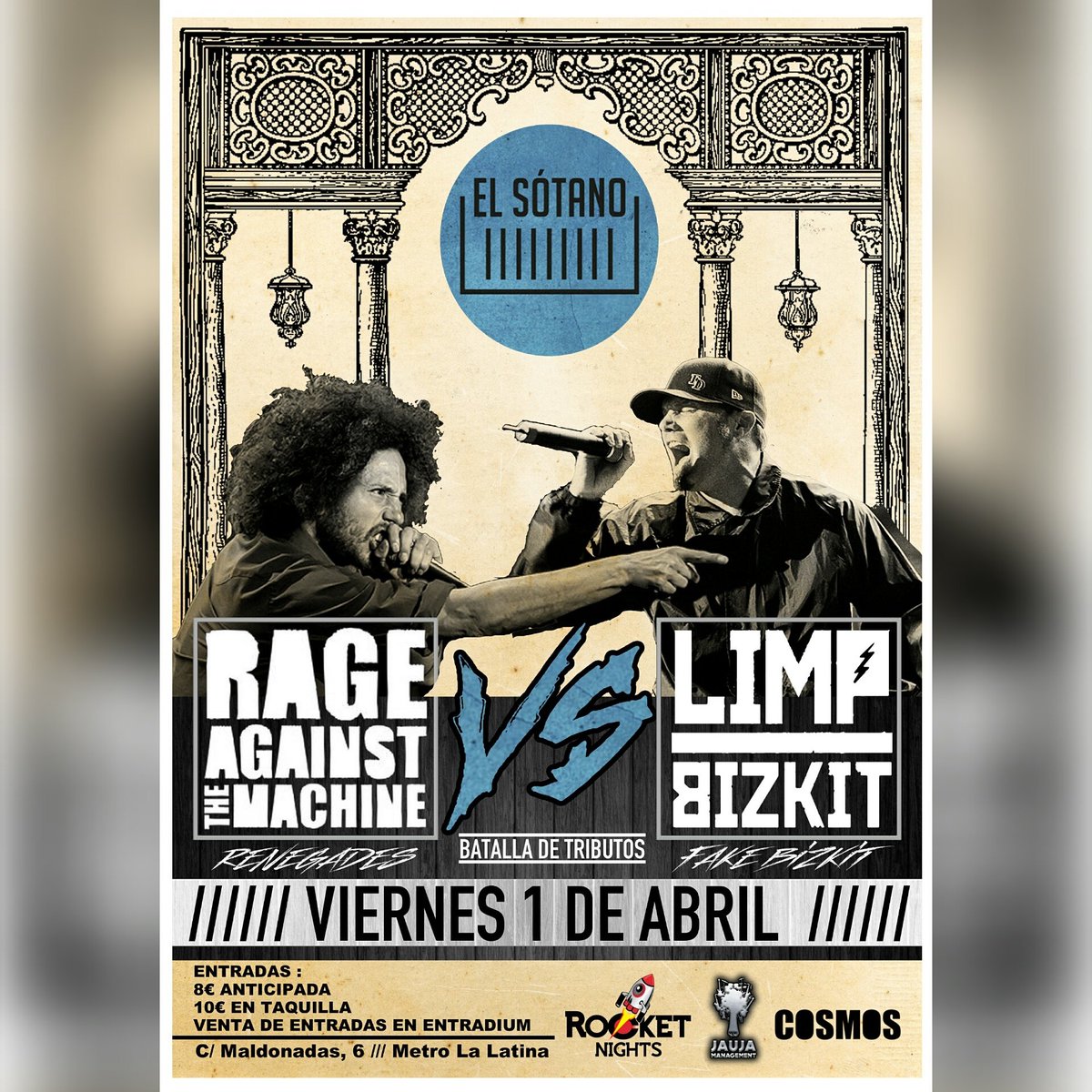 JaujaMgmt's tweet photo. Mañana! sorteo de 2 entradas dobles para este concierto! Atentos a nuestras redes y a @FakeBizkit @RenegadesMadrid https://t.co/tBUDKHmj2Q