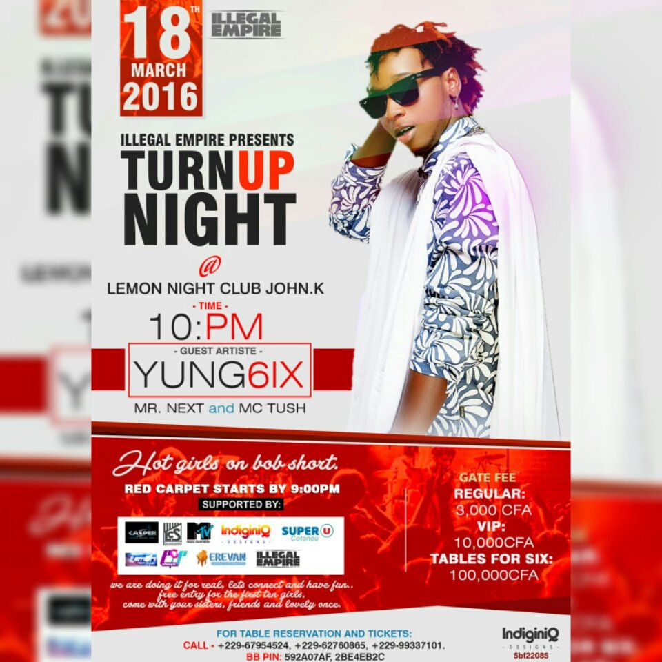 Ahmed_worldwide's tweet photo. Live in Benin Republic this weekend . . . @Yung6ix bring the ginger!!! #TurnUpNight https://t.co/at57PblyJx