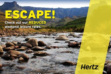 HertzRentACarSA's tweet photo. Contact 0861600136 /visit https://t.co/g38x3lsiJ0 be prepared to be blown away with 'Reduced Weekend Leisure Rate' https://t.co/BeqT5ztoKj