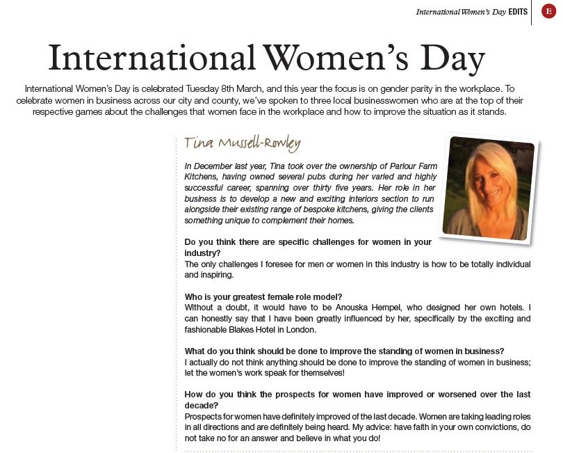 "Have faith in your own convictions" Owner Tina answers @OXHCMags Q's in celebration of International Women's Day!
