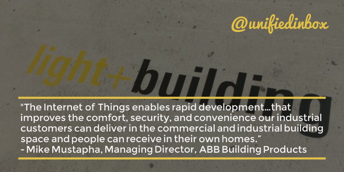 tobyruckert's tweet photo. THE 🔥 topic this year @Light_Building? The #InternetOfThings! #IoT #LB16 #smarthome #smartbuilding #lightdigital https://t.co/FdpbkGIxfj