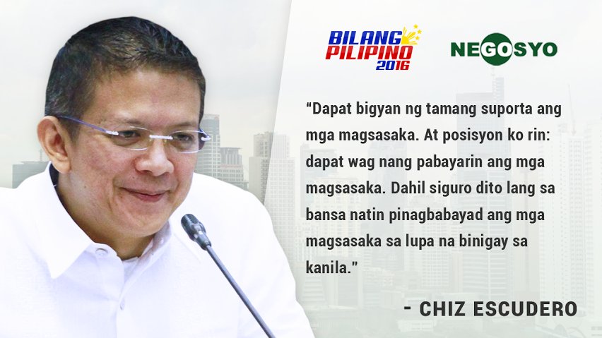 BilangPilipino's tweet photo. Sen. @SayChiz on support for farmers. #BilangPilipino https://t.co/ZrctSMDkdo