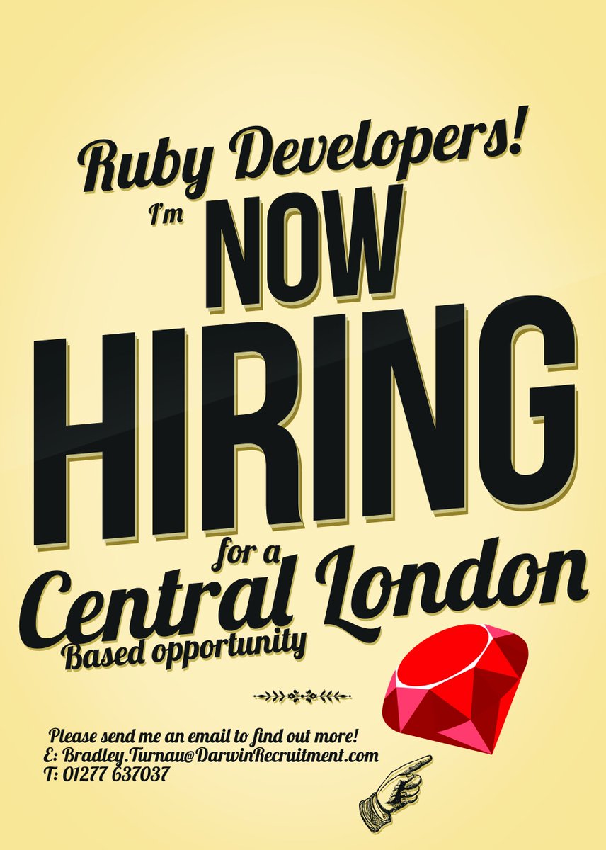 BTurnauDR's tweet photo. ✉:Bradley.Turnau@DarwinRecruitment.com ☎:+441277637037 S:Bradley.Turnau
Contact Me Today!
Jobs from Grad - CTO
#Ruby https://t.co/xXVbw1HNSc