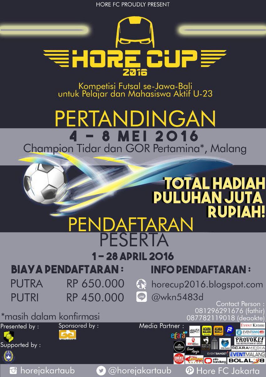 <a href="/IsolaUPI/">Futsal UPI Putri</a> <a href="/UFC_Female/">Futsal Putri Unikom</a> <a href="/IR_FemaleFutsal/">IR FemaleFutsal UNEJ</a> JOIN US! #HoreCup2016 #historymadebyus #dontjustchallengebeachallenger