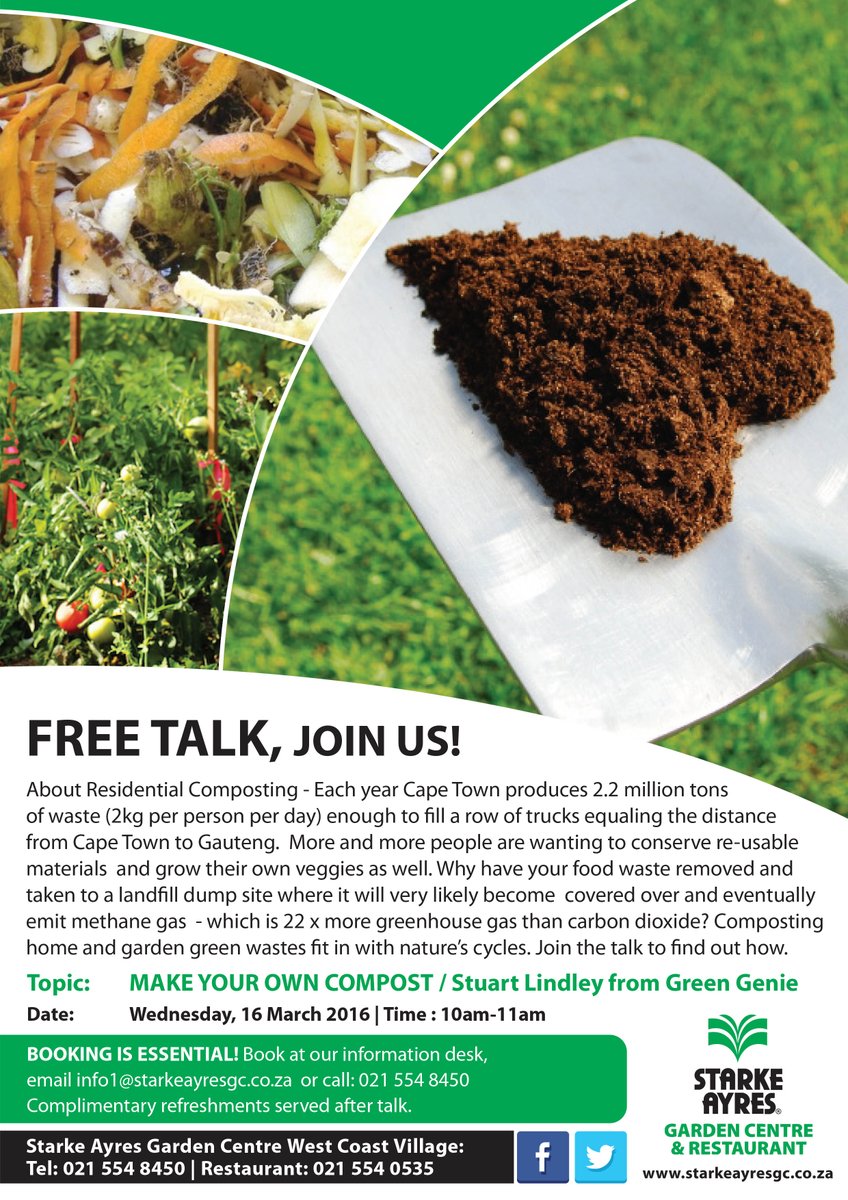 Wed, MAR 16: FREE Garden Talk: Make your own COMPOST Wed 10-11AM @ Starke Ayres Garden Centre West Coast Village