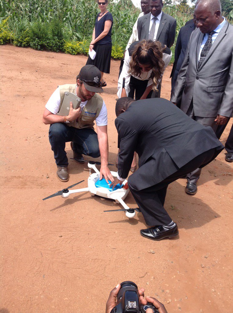First flight just landed at Kamuzu Central Hospital #UAV4HIV.