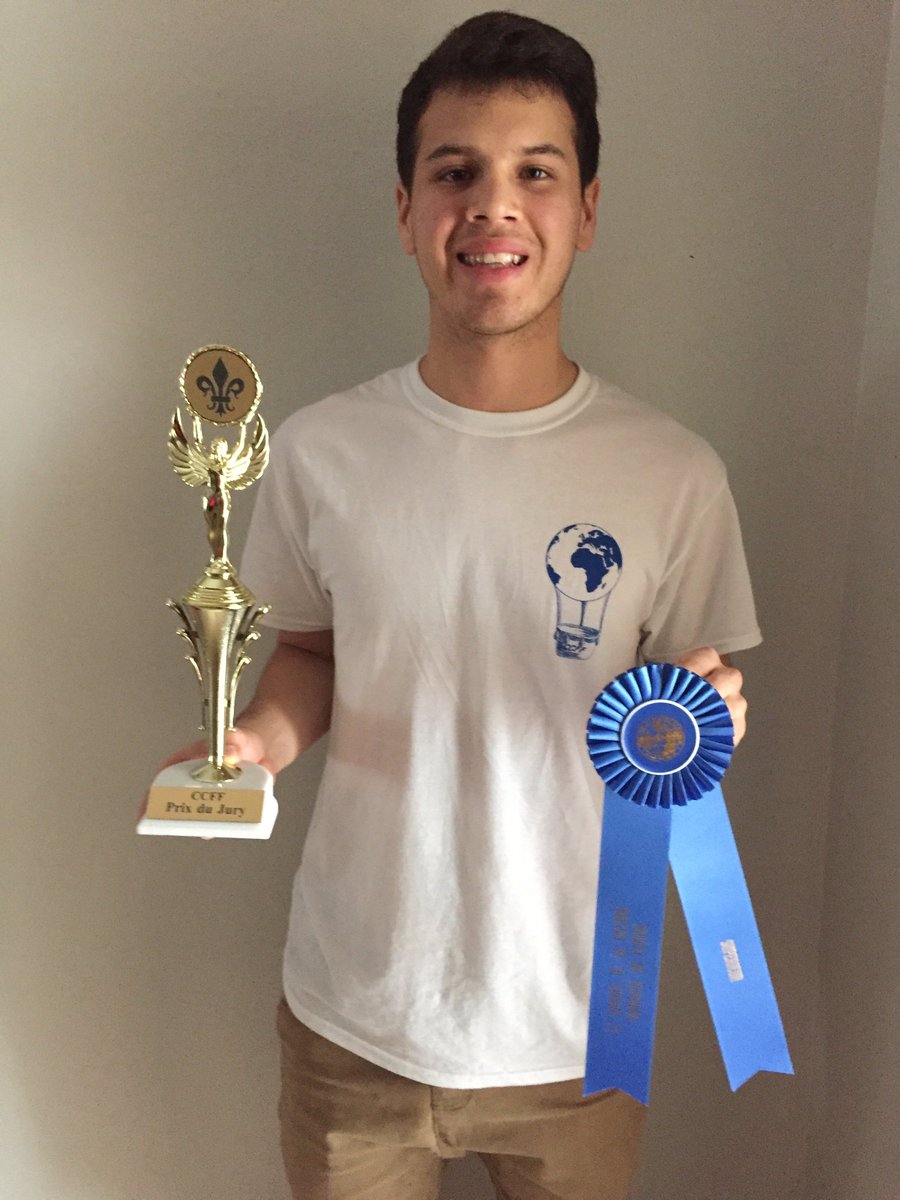 TaraEllsley's tweet photo. @USchoolUpper Congrats to the French Congrès team members for their success this weekend. Alvaro won prix du jury! https://t.co/x7wrmb4dki