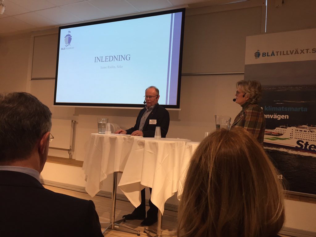 "Vi måste förbättra vår utbildning. Vi ska ha världens bästa nyutexade sjömän"-J Rudén på @Facket_SEKO #blåtillväxt