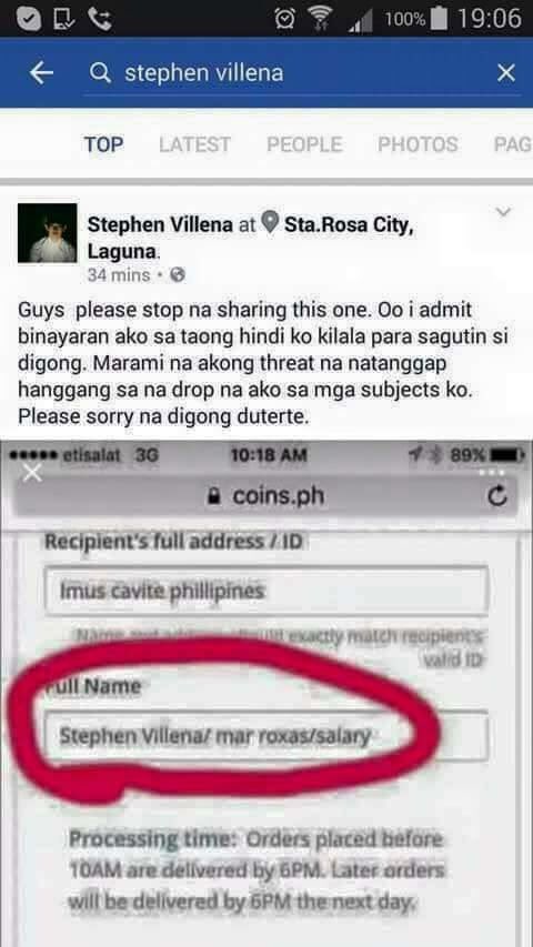 PapaJackAdvices's tweet photo. You can stand up for your cause without being rude, Stephen Villena! https://t.co/E6NmG8ElDM