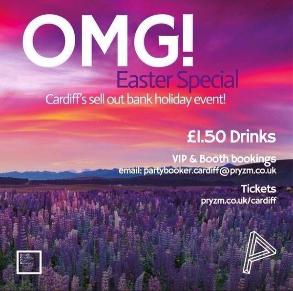 pryzmcardiff's tweet photo. **EASTER SUNDAY GIVEAWAY**

-VIP Booth
-Bottle of Bubbly
-Bottle of Ciroc Vodka

RETWEET for a chance to win! https://t.co/VXM7Z9cKCY