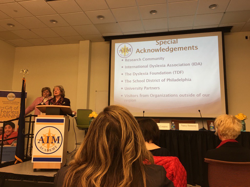 bnpowers's tweet photo. .@AIMSchool @patroberts6 & @NancyBlair2 kick off #research to practice symposium #dyslexia #teachLD https://t.co/K0Vpw6l5px