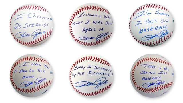 JohnFischesser's tweet photo. I hate to disappoint people, but Pete Rose will put anything on a ball for $75 https://t.co/5hLZHtfE0l