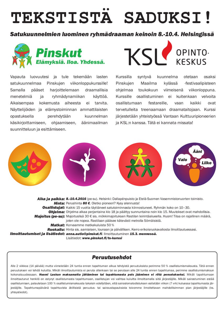 Vielä ehtii mukaan! #pinskut #satukuunnelma #menetelmäkoulutus