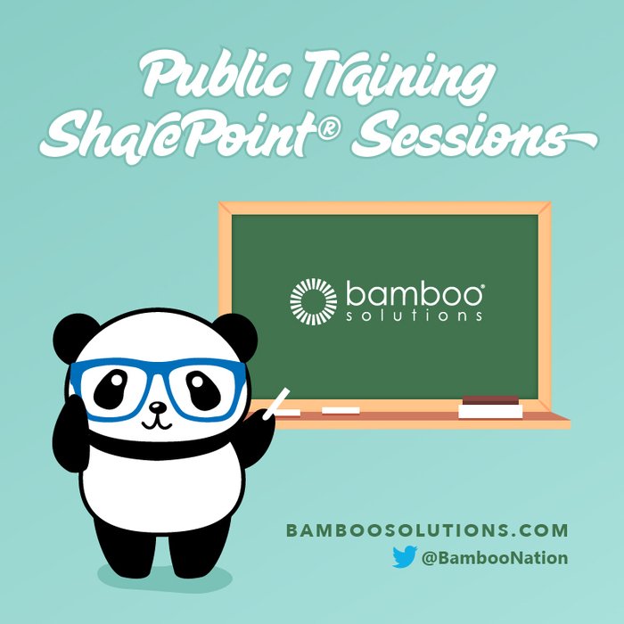 BambooNation's tweet image. Try out #BambooSolutions public training sessions to stay ahead of the curve! #SharePoint bit.ly/1S9aSXN
