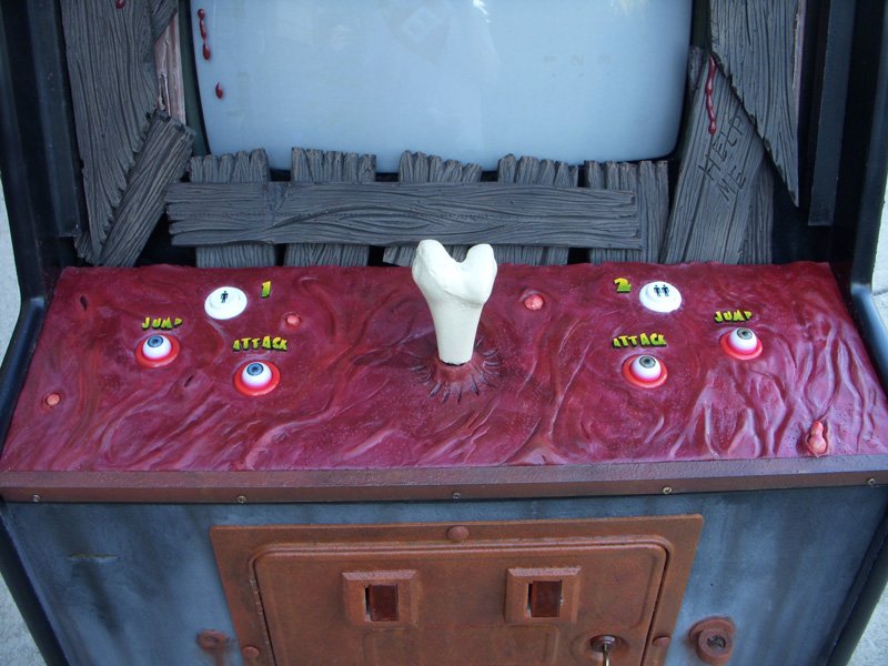 Lord_Arse's tweet image. How cool is this "dead-icated" Splatterhouse arcade machine? 💚💀🔪

#retrogaming #gamersunite