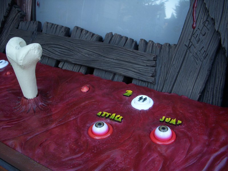 Lord_Arse's tweet image. How cool is this "dead-icated" Splatterhouse arcade machine? 💚💀🔪

#retrogaming #gamersunite