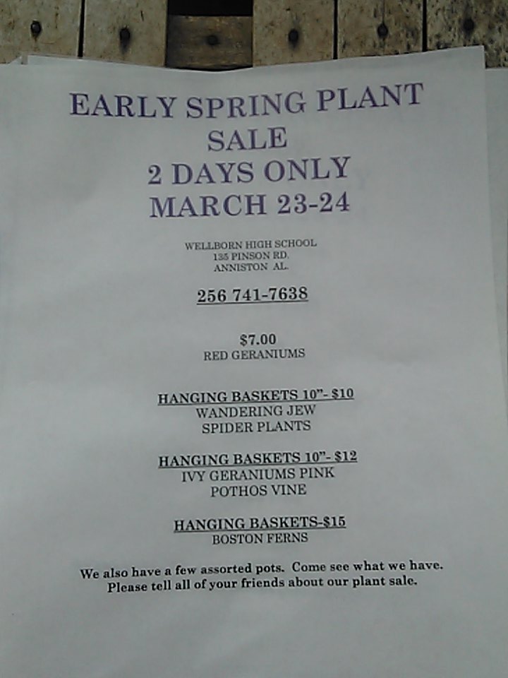 WWHS__FFA's tweet photo. Early spring sale 2 days only March 23-24
@walterwellborn @WWHSPantherNews https://t.co/Wjy3uERFHB