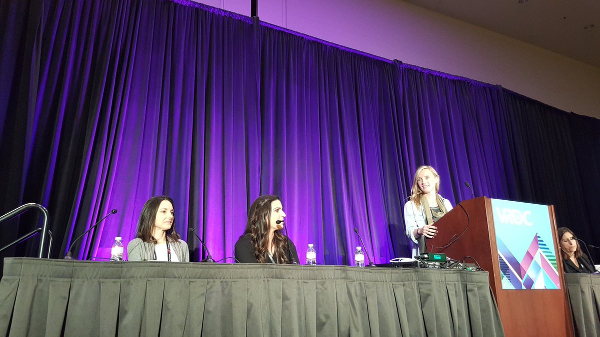 Some amazing ladies heading up the Women Lead VR Panel. #womeninVR #vrgirls #VRDC