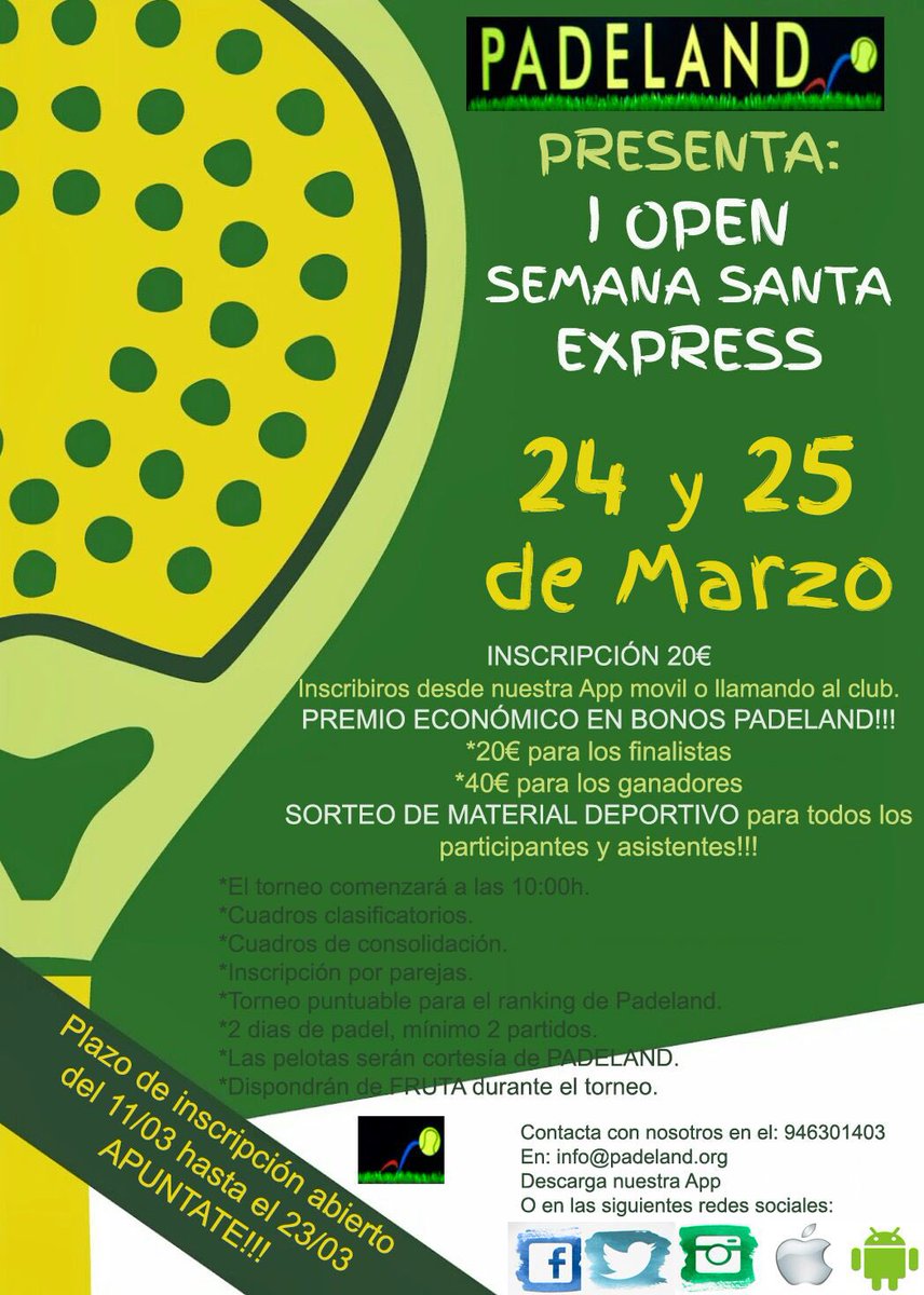 Ya estás apuntado??? Reserva en el ☎️ 946301403 o desde nuestra 📱 App móvil 🎾👍🏻