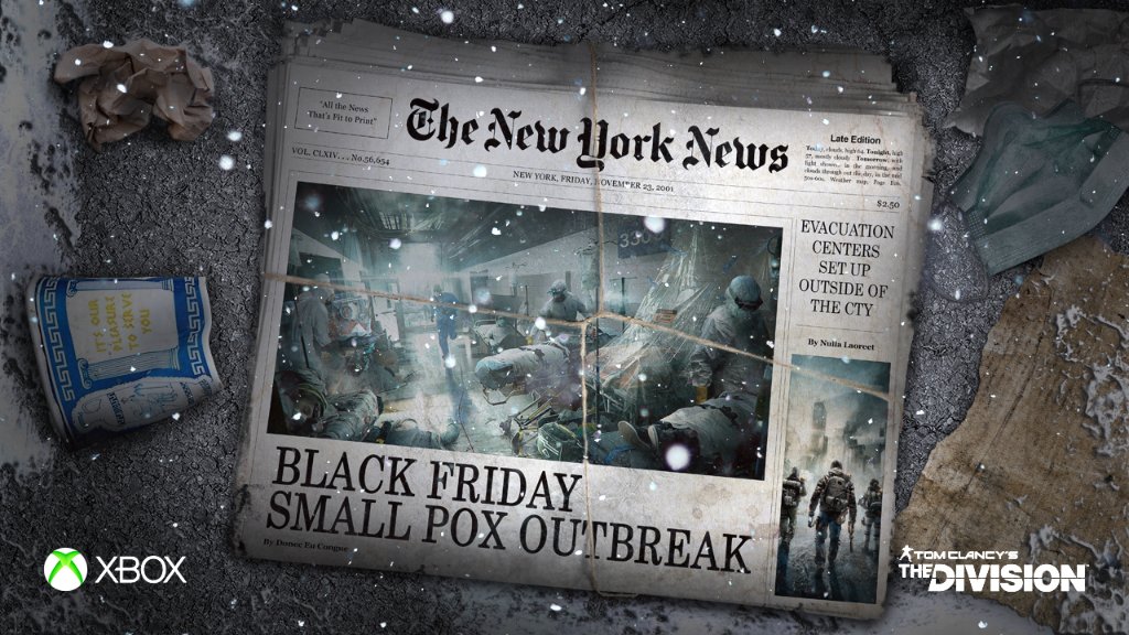 Xbox's tweet image. Take back the story.
Take back New York: bit.ly/1SNt62k #TheDivision [M]