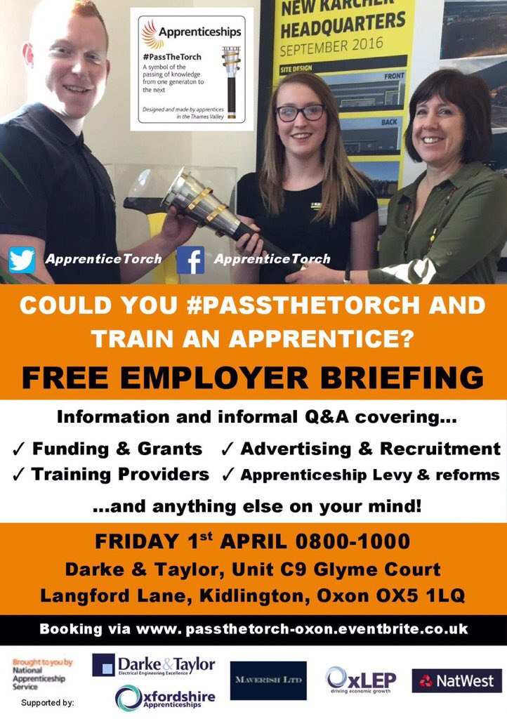 ApprenticeTorch's tweet image. @oxonbussupport  pls RT: National #Apprenticeship Week! 4360 #Oxfordshire starts in 2014/15. #PassTheTorch #NAW2016