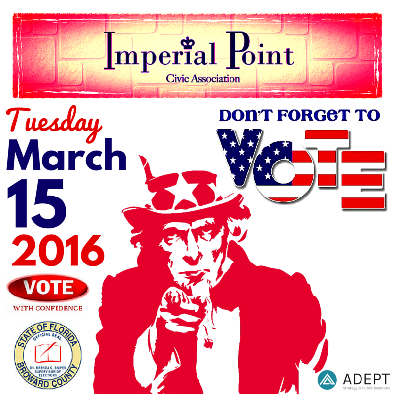 AdeptPR's tweet image. Your Vote is Your Voice. 
Tuesday, March 15 #Vote #FloridaPrimary #FLvoters