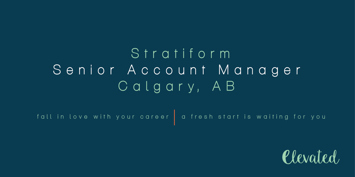 Our friends, <a href="/Stratiform_Inc/">Stratiform</a> are looking for a Senior Account Manager! Apply here: goo.gl/4MZpsx #yycjobs