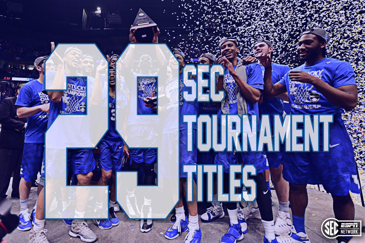 SECNetwork's tweet photo. SEC Tournament Titles

Kentucky - 29
Rest of SEC - 27

#BBN Domination: https://t.co/utuuSkBOnx https://t.co/rToVsR1bHs