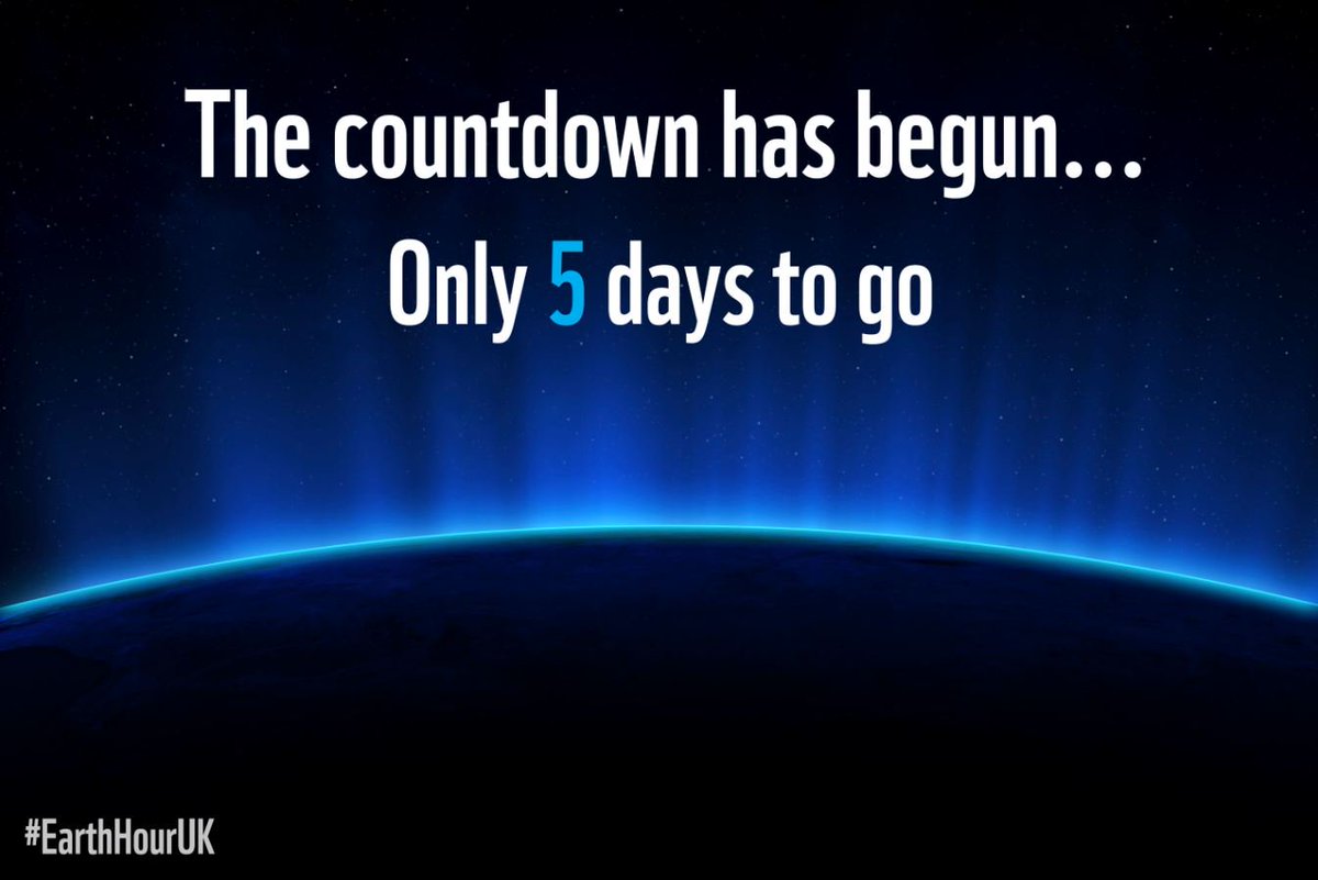 The countdown has begun!! RT if you're taking part #EarthHourUK