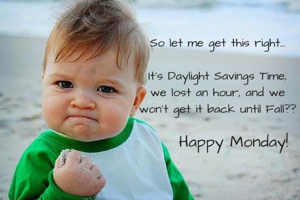 Happy Monday, everyone! Hope adjusting to Daylight Savings Time isn't too rough!