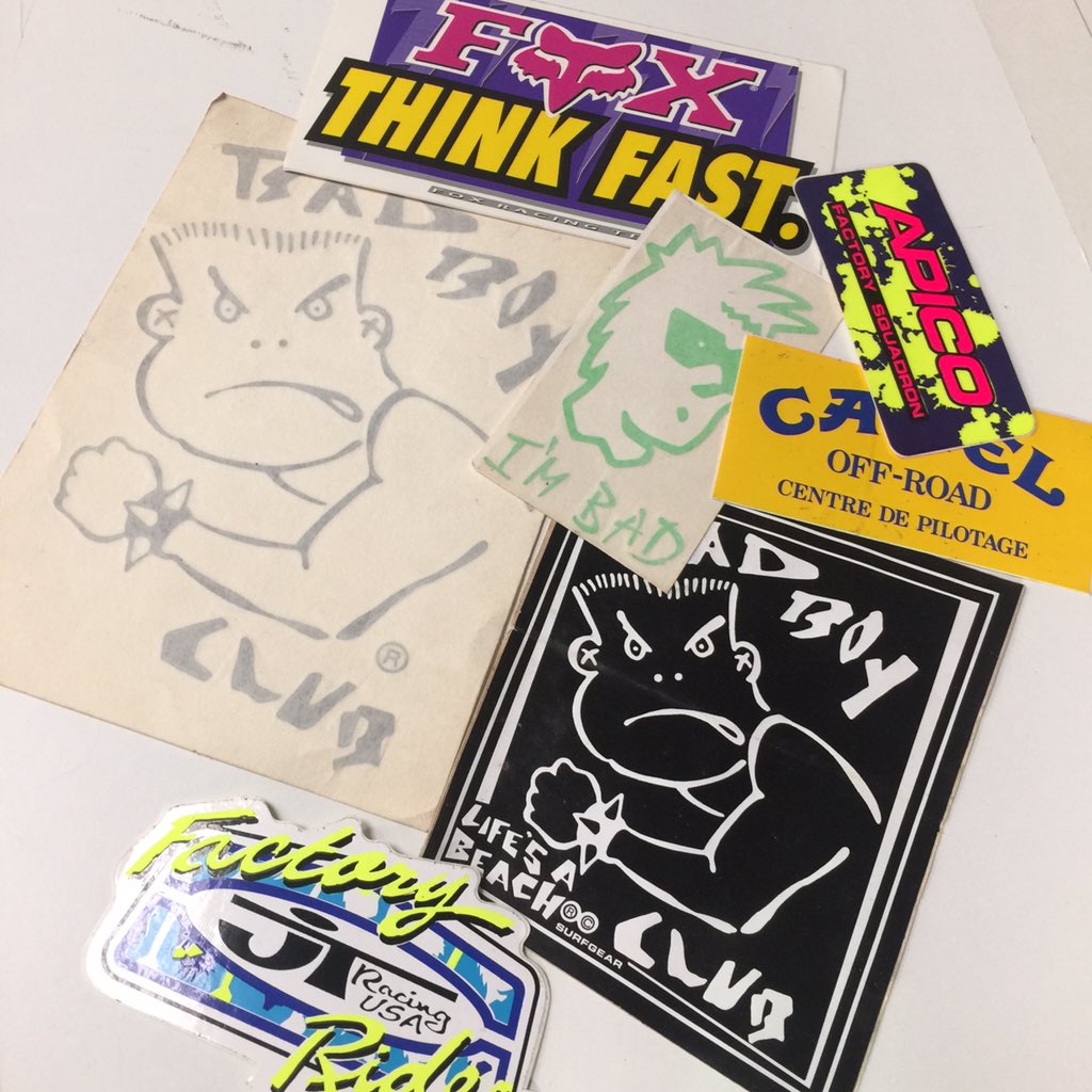 DaveWillet's tweet image. Childhood memories ✌🏻️ #vintage #stickerhistory #badboyclub #fox #oldschool @FoxHeadEurope