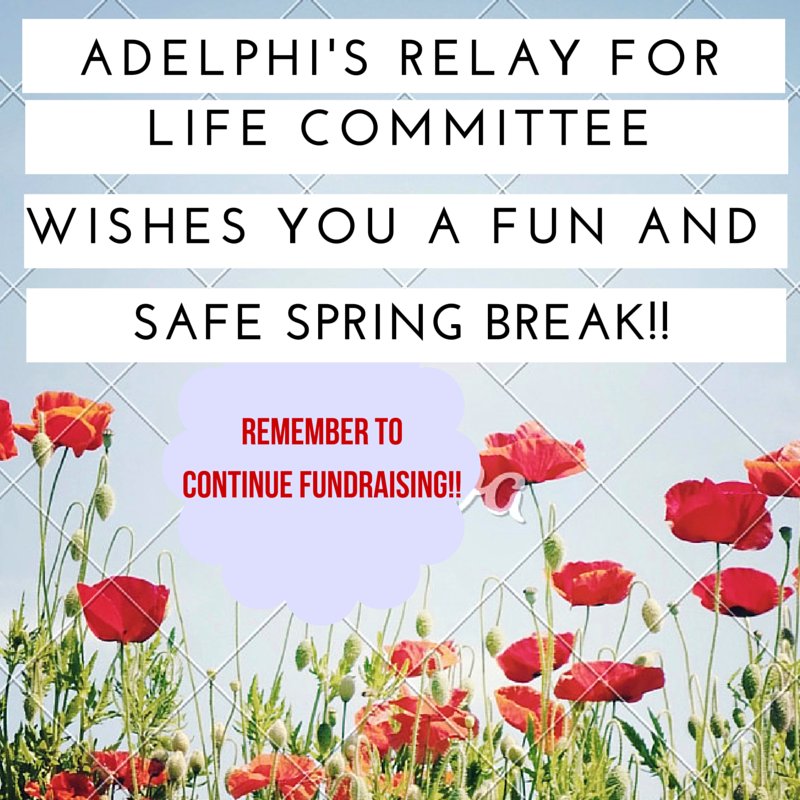 AdelphiRelay's tweet image. Enjoy your Spring Break! Continue fundraising & asking family & friends! #AdelphiRelay #PaintAdelphiPurple