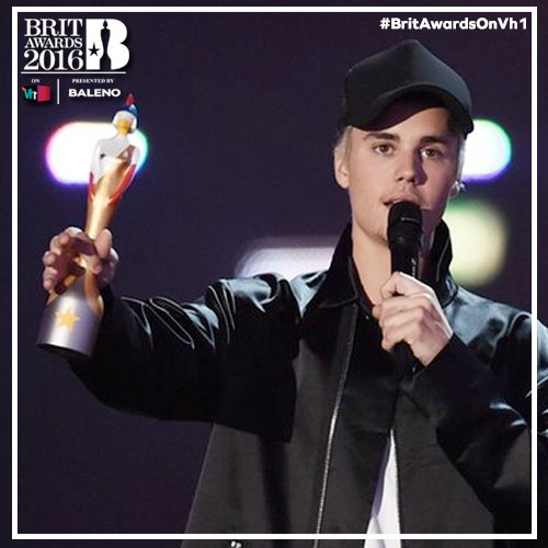 vh1india's tweet photo. Best International Male Solo Artist goes to @justinbieber! #BritAwardsOnVh1 #OHYEAAAAH Who's watching this epicness? https://t.co/JvTSL99xHo