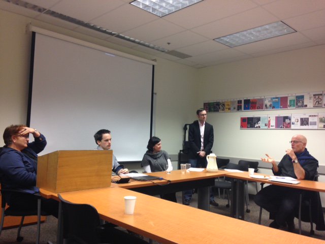 bigdata_risk's tweet image. Our 3 guests together for the academic #BattleRoyale question period! 3 fantastic talks about #data @Concordia