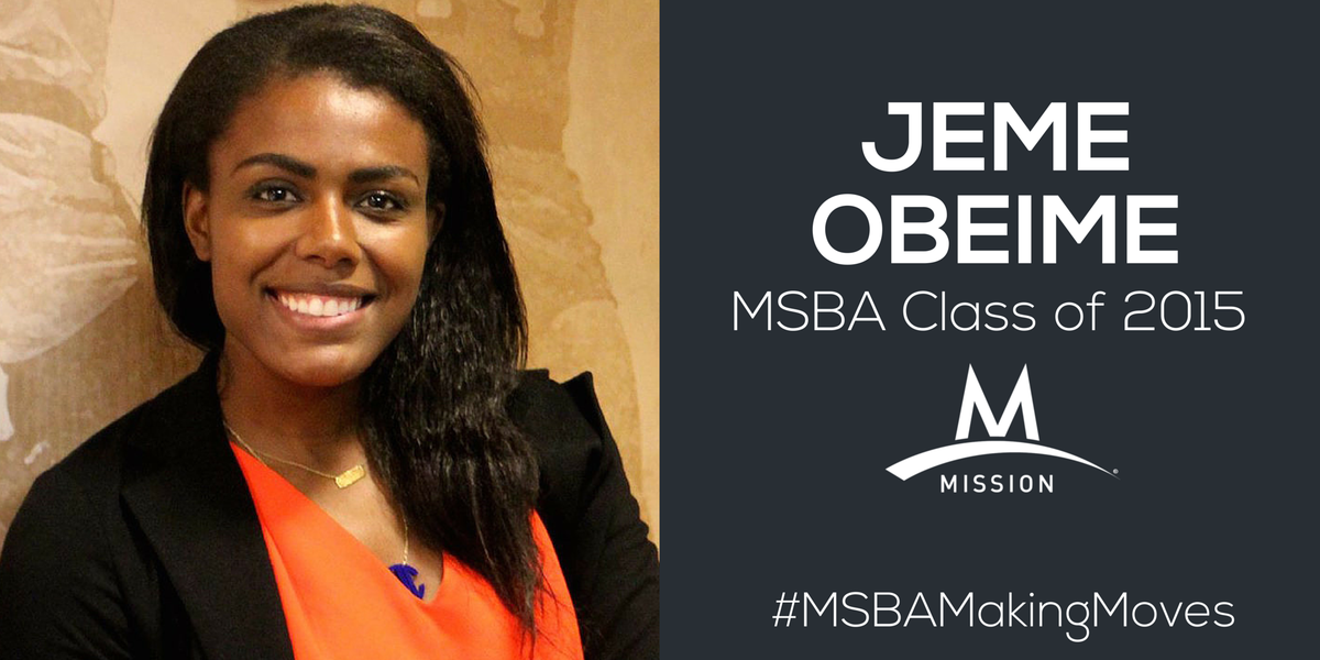 goMSBA's tweet photo. Congrats to #MSBA15 alum @Jemersss on her new job at @MissionAthlete! #MSBAMakingMoves https://t.co/etPM9SGRzI