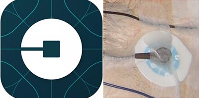 ckenton's tweet photo. The new @uber logo looks like the symbol for an electrode on some dude's hairy chest. #uberlogo https://t.co/ueoLKw4tiz