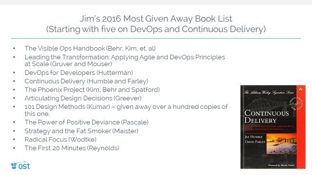 Here's <a href="/ostjim/">Jim VanderMey</a>'s reading list from Saturday's keynote