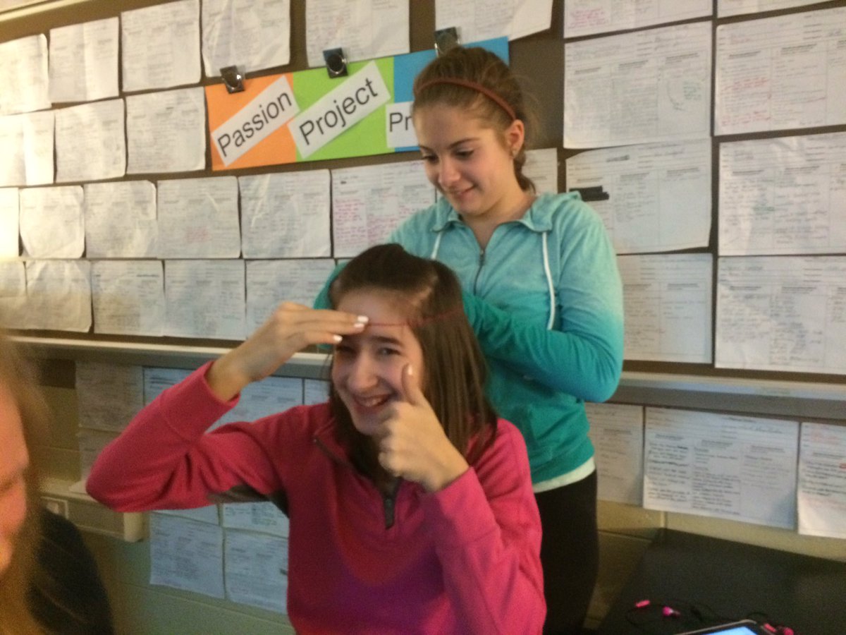 Ashley wondered what the circumference of her head is. #PiDay2016