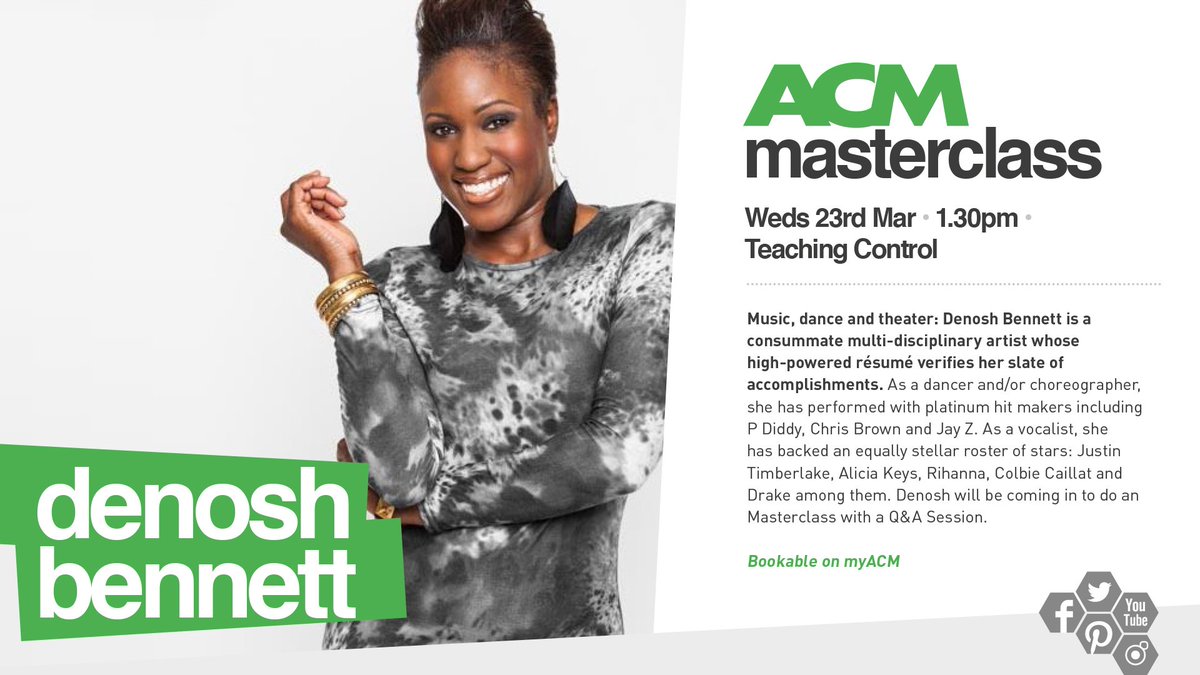 Denosh Bennett - Vocalist &amp; choreographer to the stars, think P Diddy, Chris Brown &amp; Jay Z! Next Weds, 13:30.