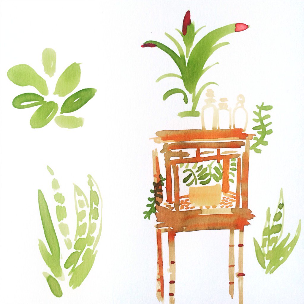 irenefuga's tweet photo. Painting away #ninafuga #illustration #drawing #plants https://t.co/oem7A5LJxh