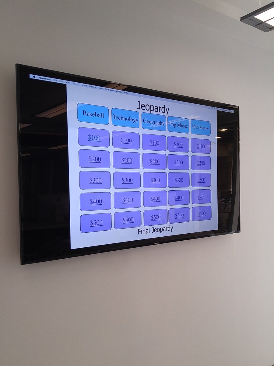 techbucs's tweet photo. Come play Jeopardy at the Tech Center! #techbucs @BerkeleyPrep https://t.co/SxlCWs68jt