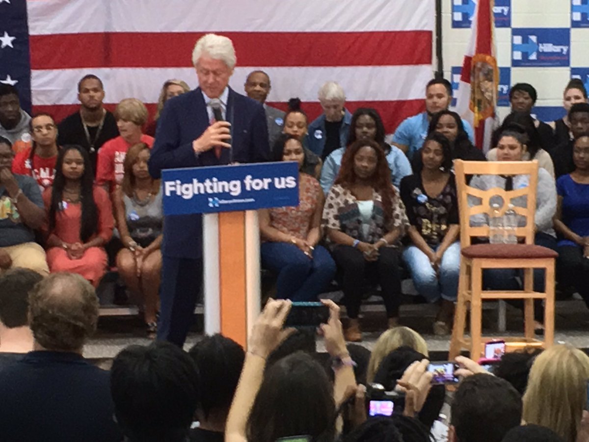 Former Pres Cinton visits FAMU in Tally today...