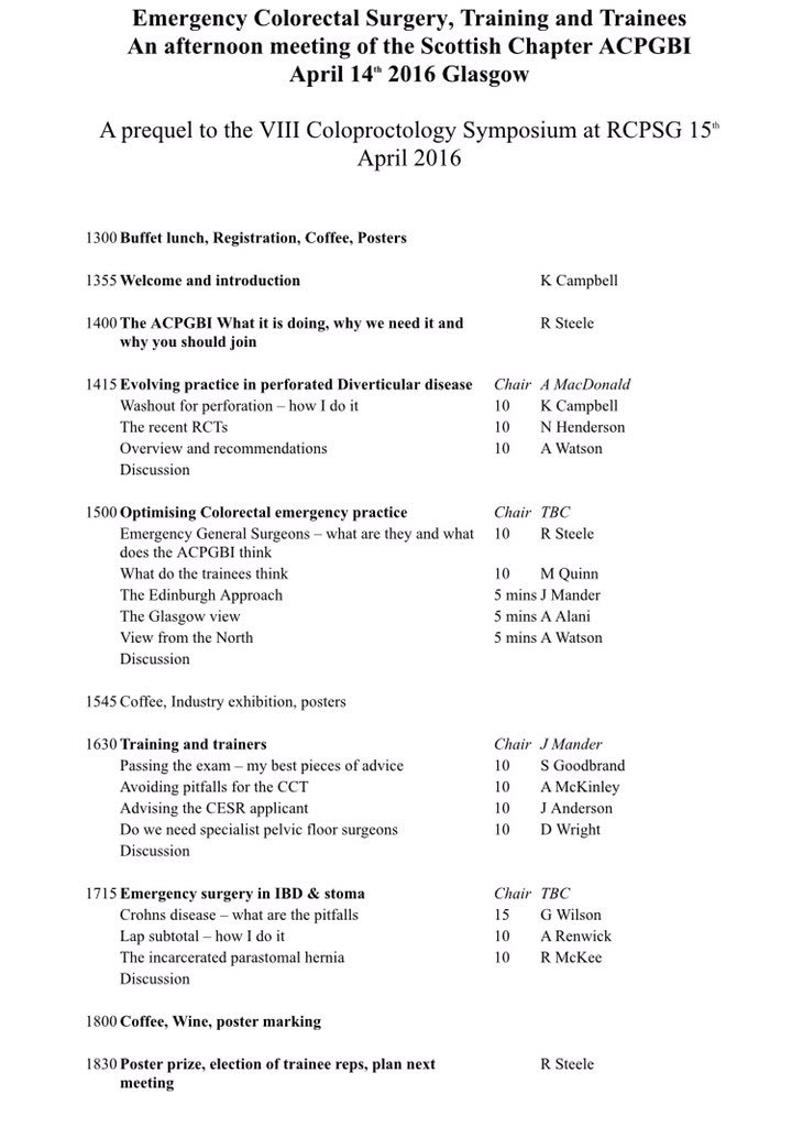 Richard Brady (researchactive.bsky.social) (@researchactive) on Twitter photo great couple of days planned on 14/15th April in glasgow if you're a coloproctologist-VIII coloproctology symposium great couple of days planned on 14/15th April in glasgow if you're a coloproctologist-VIII coloproctology symposium