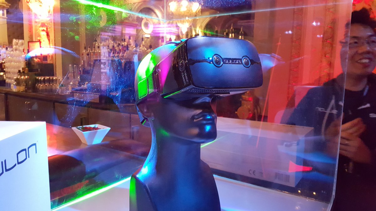 markhachman's tweet image. Unfortunately, that sweet Sulon AR/VR headset is under glass. #AMDCapsaicin