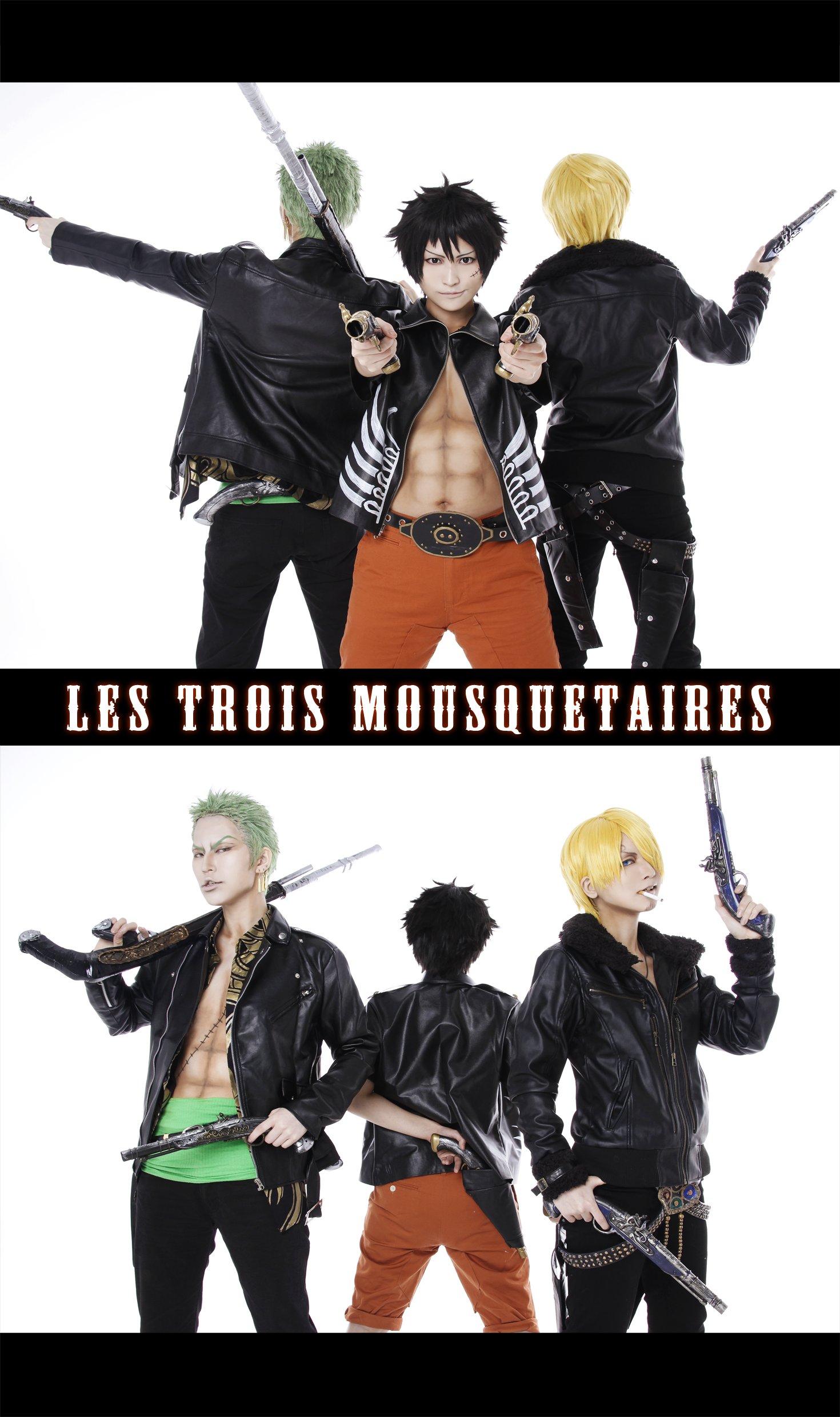 アオキ コス写真 One Piece 三銃士の写真 続き 各自前に来ているver ルフィ るぃ サンジ 香 ゾロ アオキ Photo Ekuto T Co Uabx6qklpy Twitter