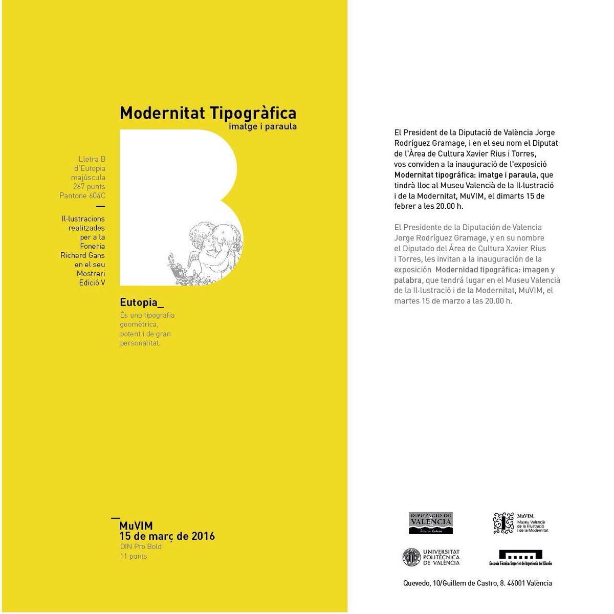 infocreando's tweet photo. https://t.co/nvvuyiWyX2 A las 20h en el @MuVIM no te pierdas la #exposición Modernitat Tipogràfica. #Valencia #tipo https://t.co/BsidNDzxcQ